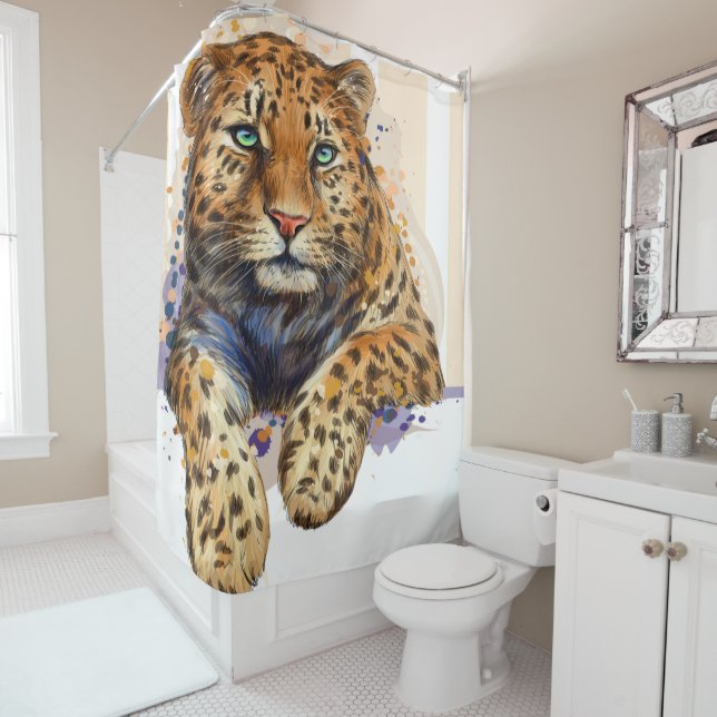 Leopard - Rideau de douche Jaguar (En situation)