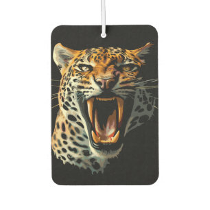 Leopard roaring attack head air freshener