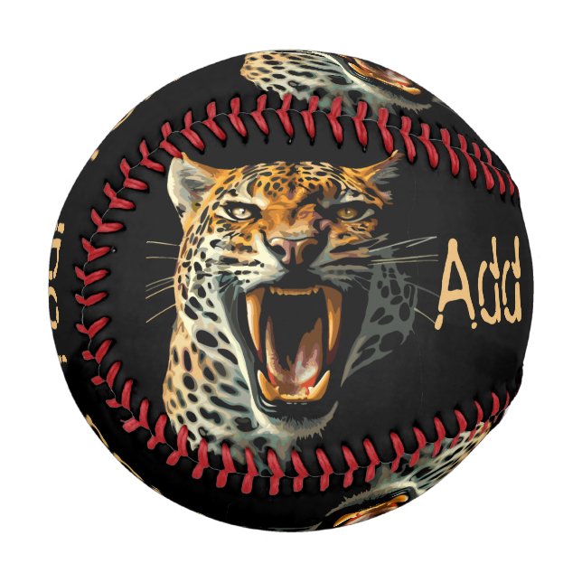 Leopard roaring attack head baseball (Front Left)