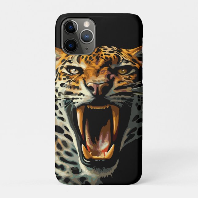 Leopard roaring attack head Case-Mate iPhone case (Back)