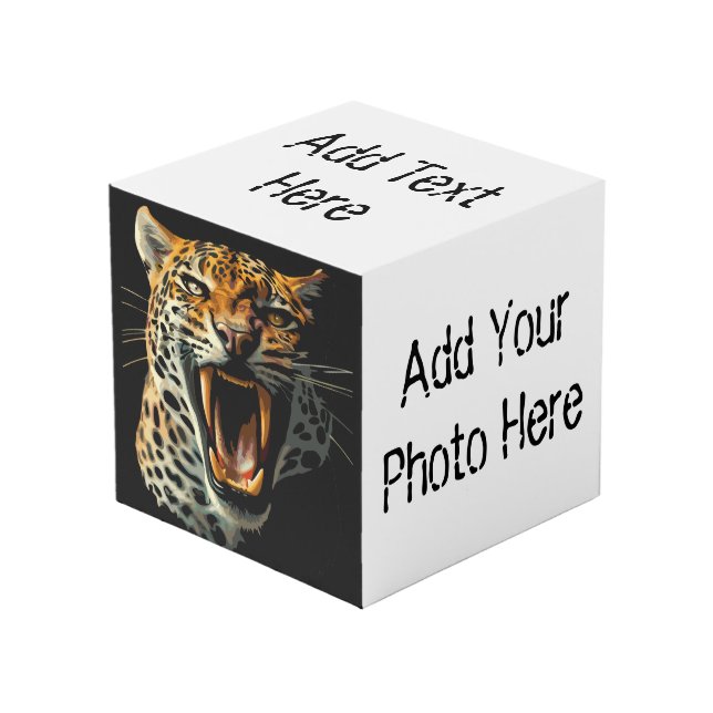 Leopard roaring attack head cube (Front Angled)