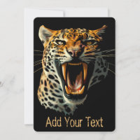 Leopard roaring attack head
