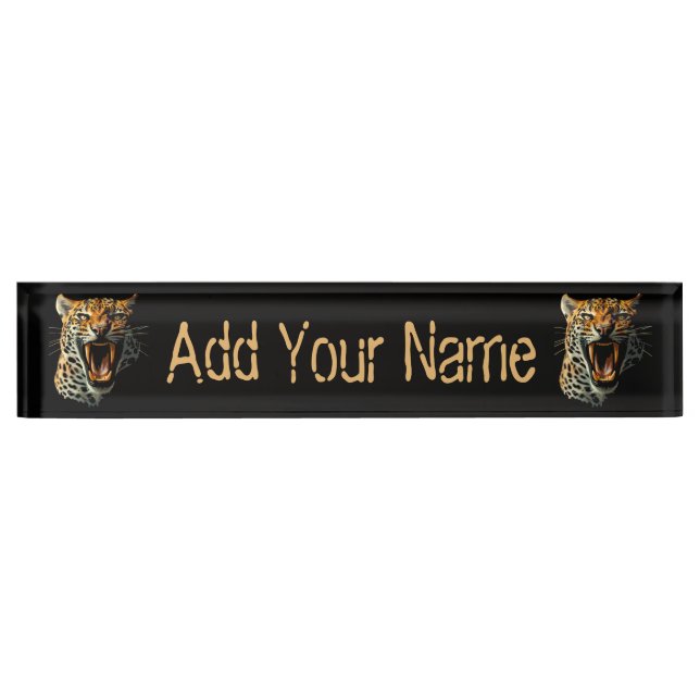 Leopard roaring attack head nameplate (Front)