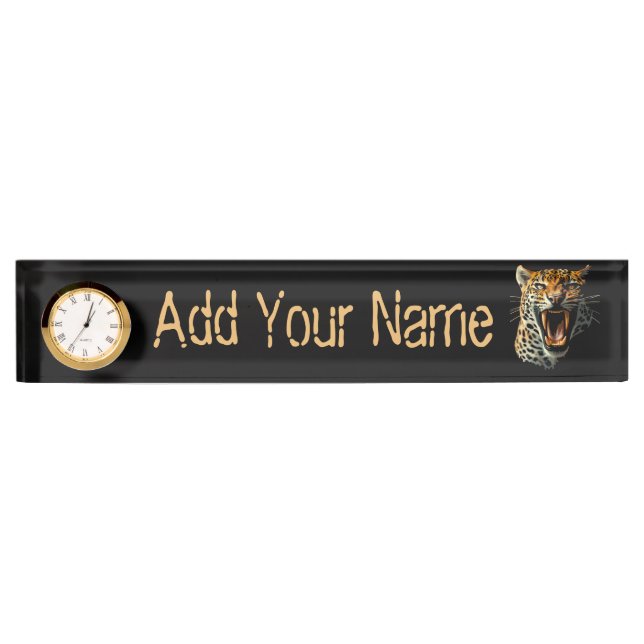 Leopard roaring attack head nameplate (Front)