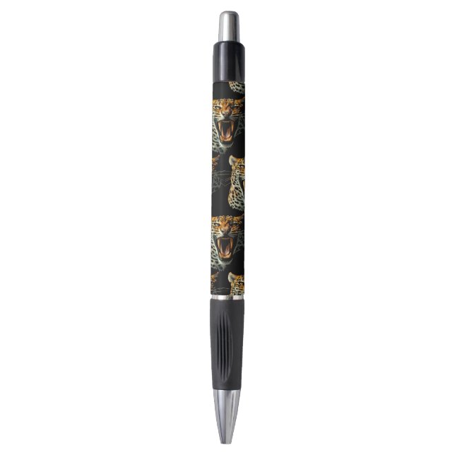 Leopard roaring attack head pen (Front Vertical)