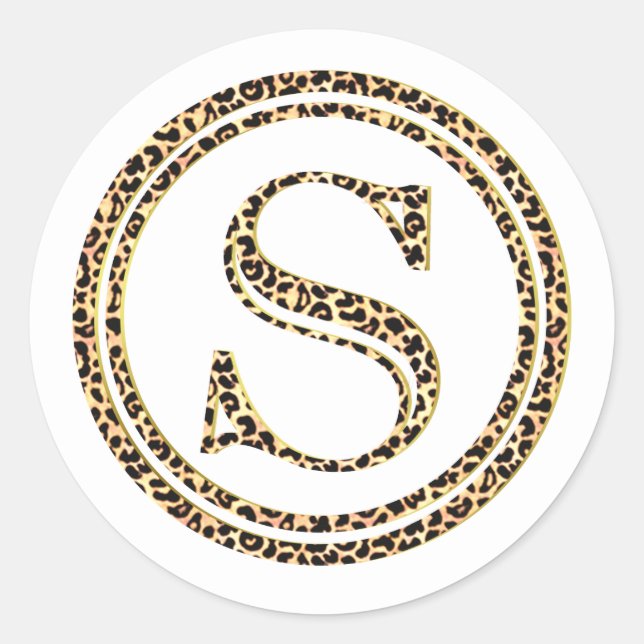 Leopard S Classic Round Sticker (Front)