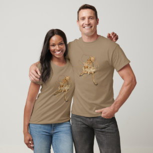 Leopard safari black unisex T-Shirt