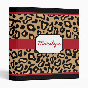 Leopard School Office Scrapbook Binder Gift
