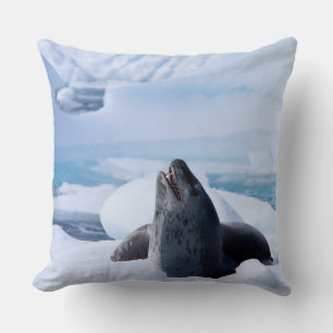 Leopard Seal Throw Pillow