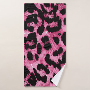 Leopard seamless pattern bath towel
