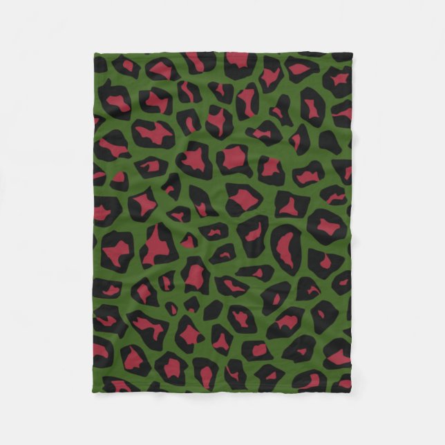 Leopard Seamless Pattern  Fleece Blanket (Front)