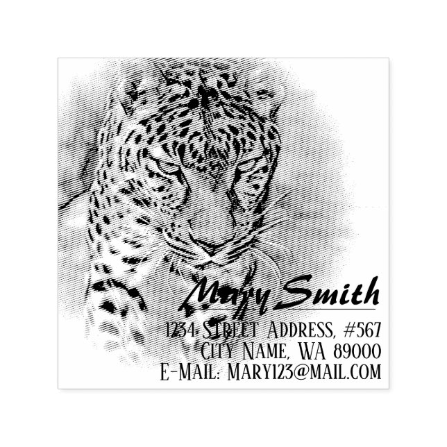 Leopard Self-inking Stamp (Design)