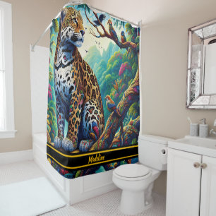 Leopard Serenity: Bold Tropical Design