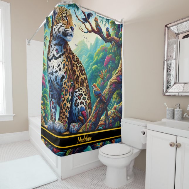 Leopard Serenity: Bold Tropical Design (In Situ)