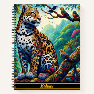 Leopard Serenity: Bold Tropical Design Notebook