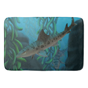 Leopard Shark bath mat