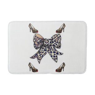 leopard shoe bathmat