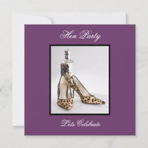 Leopard Shoe Hen Party Invitation