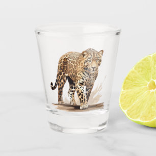 Leopard Shot Glass