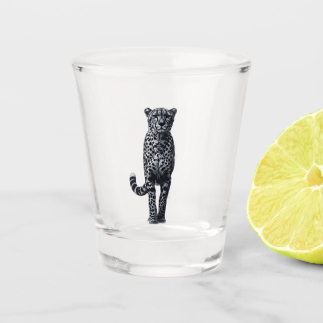 Leopard shot glass (Front)