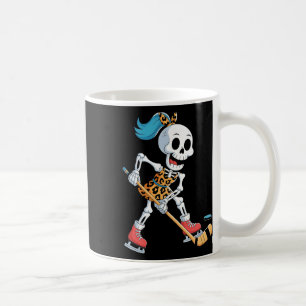 Leopard Skeleton Ice Hockey Halloween Costume Wome Coffee Mug