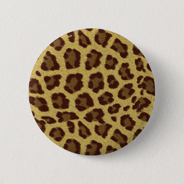 Leopard Skin 2 Inch Round Button (Front)