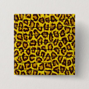 Leopard skin 2 inch square button