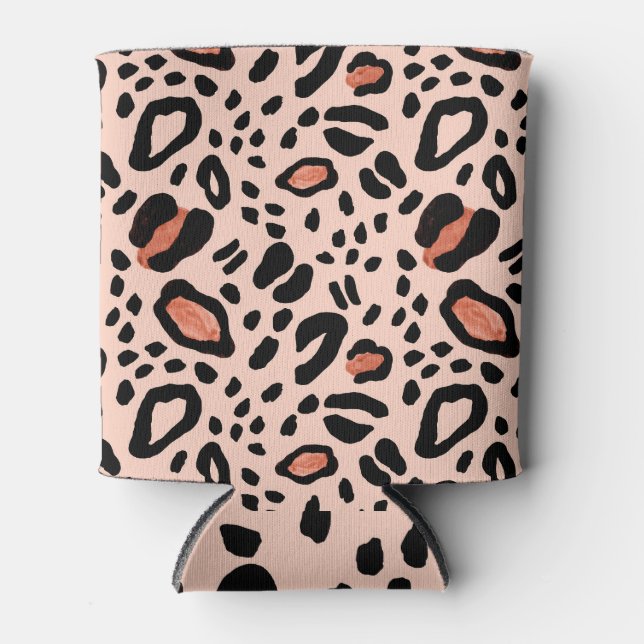 Leopard Skin: Abstract Seamless Design Can Cooler (Front)