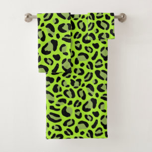 Leopard Skin Animal Print Bath Towel Set