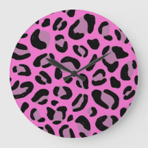 Leopard Skin Animal Print Square Wall Clock