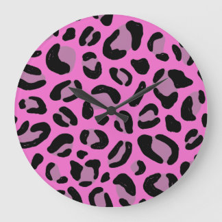 Leopard Skin Animal Print Square Wall Clock