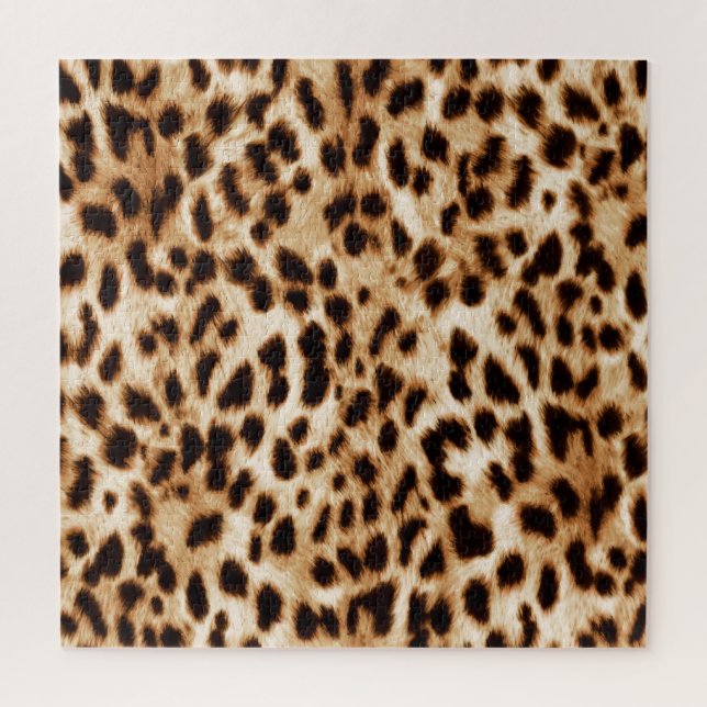 Leopard Skin, Authentic Wildlife Pattern. Jigsaw Puzzle (Vertical)