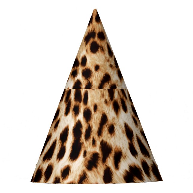 Leopard Skin, Authentic Wildlife Pattern. Party Hat (Front)