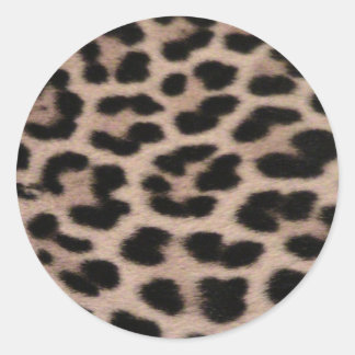 Leopard Skin background Classic Round Sticker