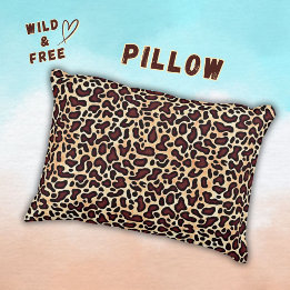 Leopard Skin Brown Cream Pattern - Accent Pillow