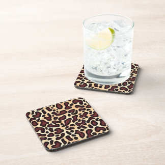 Leopard Skin Brown Cream Pattern -  Coaster