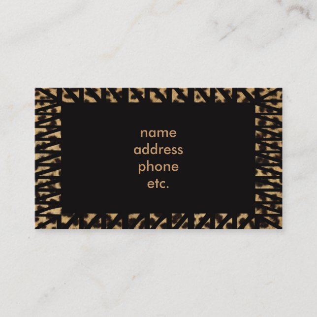 leopard skin  business card (Front)