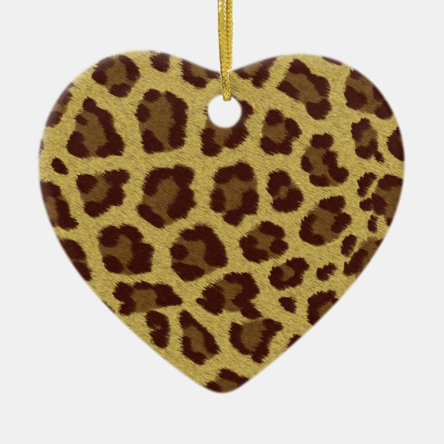 Leopard Skin Ceramic Ornament (Front)