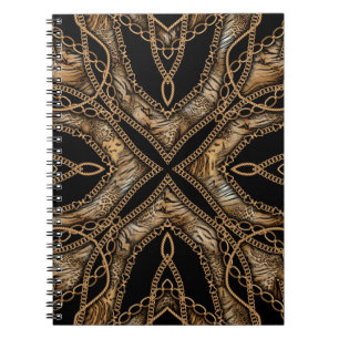 Leopard Skin & Chain Jewellery Notebook