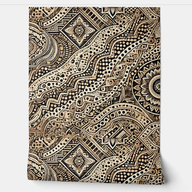 Leopard Skin Colour Pattern Wallpaper (Unrolling)