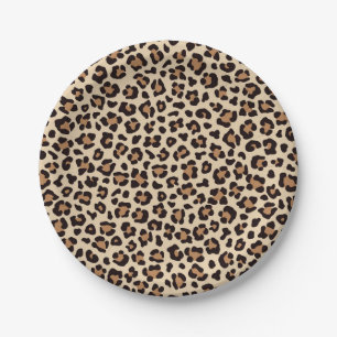Leopard Skin Fur Pattern Paper Plate