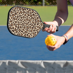 Leopard Skin Fur Pattern Pickleball Paddle