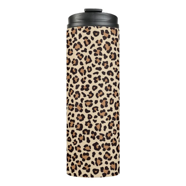 Leopard Skin Fur Pattern Thermal Tumbler (Front)