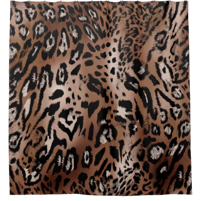 Leopard skin illustration seamless pattern fabric  (Front)