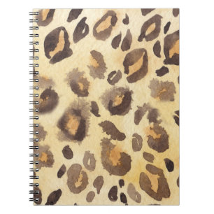 Leopard skin imitation, watercolor abstract. notebook