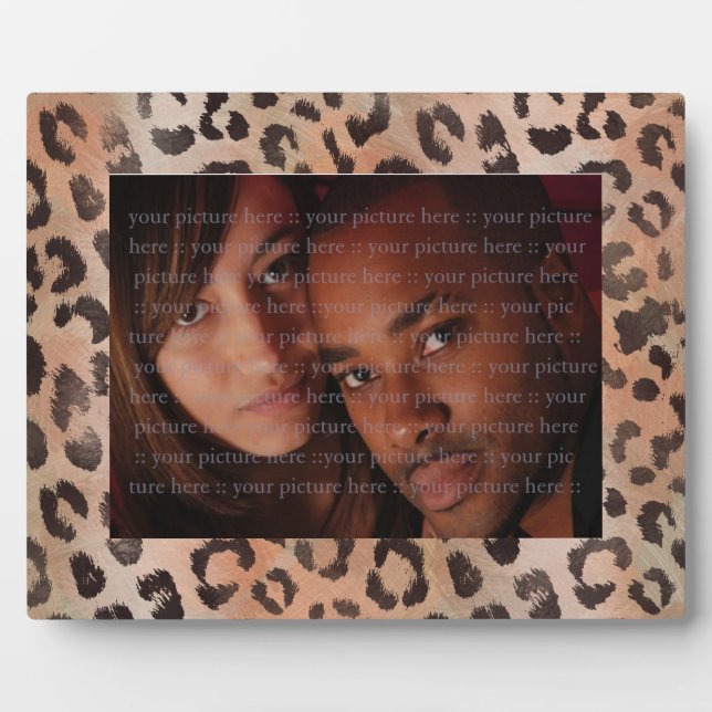Leopard Skin in Tangerine Apricot Plaque (Front)