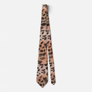 Leopard Skin in Tangerine Apricot Tie