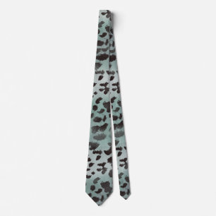Leopard Skin in Tangerine Blue Sea Tie