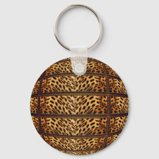 Leopard skin keychains & keyrings