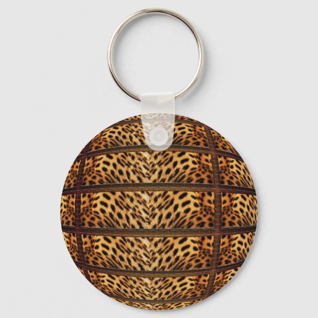 Leopard skin keychains & keyrings (Front)